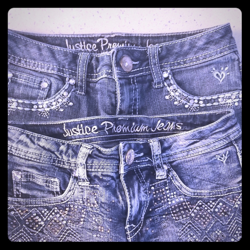Justice jean shorts